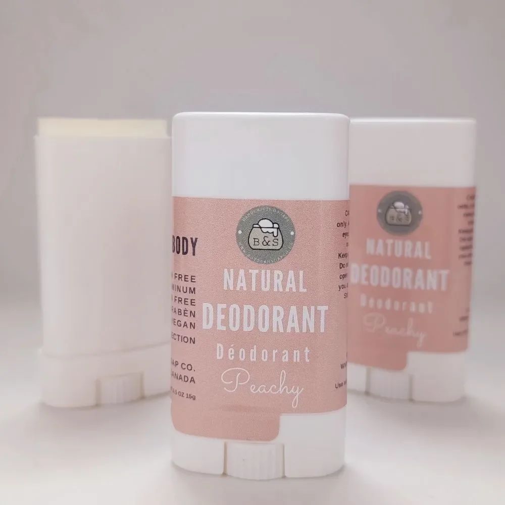 🍑Two Natural Vegan Deodorants Peachy Travel Size